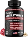 Anti-Aging Urolithin Et Supplement - ren og kraftig antioksidant beskyttelse Mitokondrial Supplements - Naturlig energi Boost - Mitokondrial Helse & Cell Repair Støtte for menn og kvinner - 60 Caps