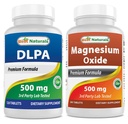 Beste Naturals DLPA 500 mg og magnesiumoksid 500 mg