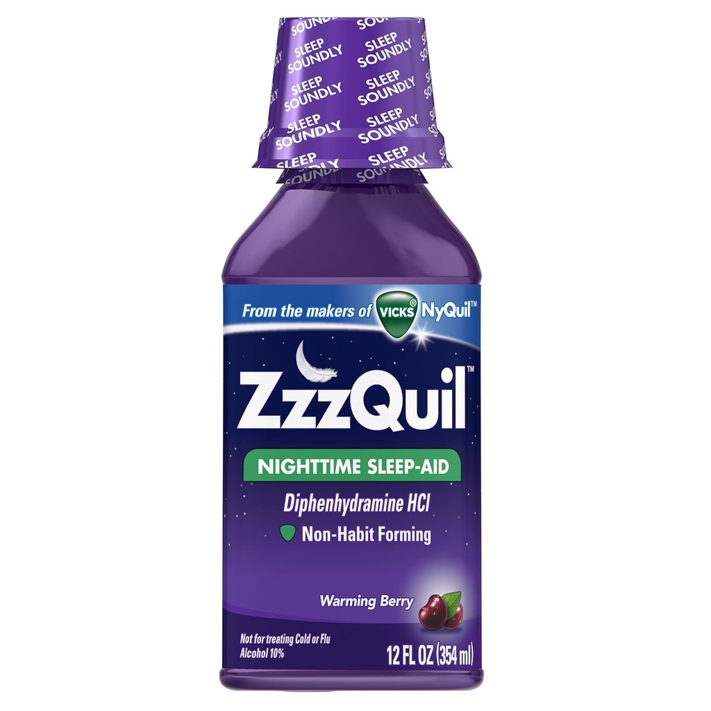 ZzzQuil natttid søvn-Aid flytende varme Berry Flavor 12 Fl Oz