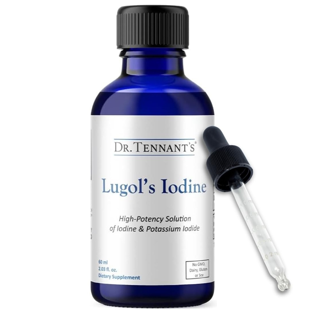 Dr. Tennants flytende jodin slippes 2 fl. | Lugols løsning med Kalium jodid | Hjelper Thyroid funksjon, Hormonal balanse og immun helse