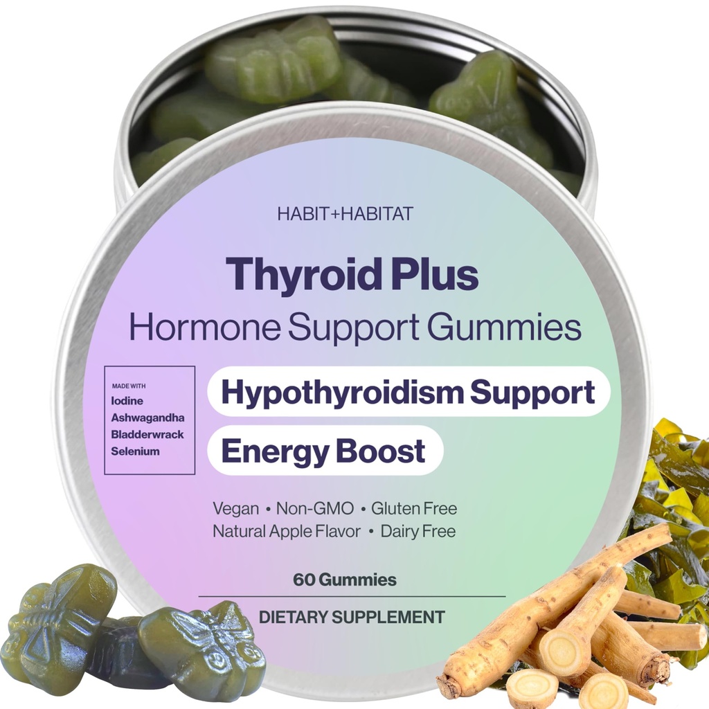 Thyroid Plus Gummies - Ashwaganda, Iodine, Bladderwrack, Kelp og Schisandra