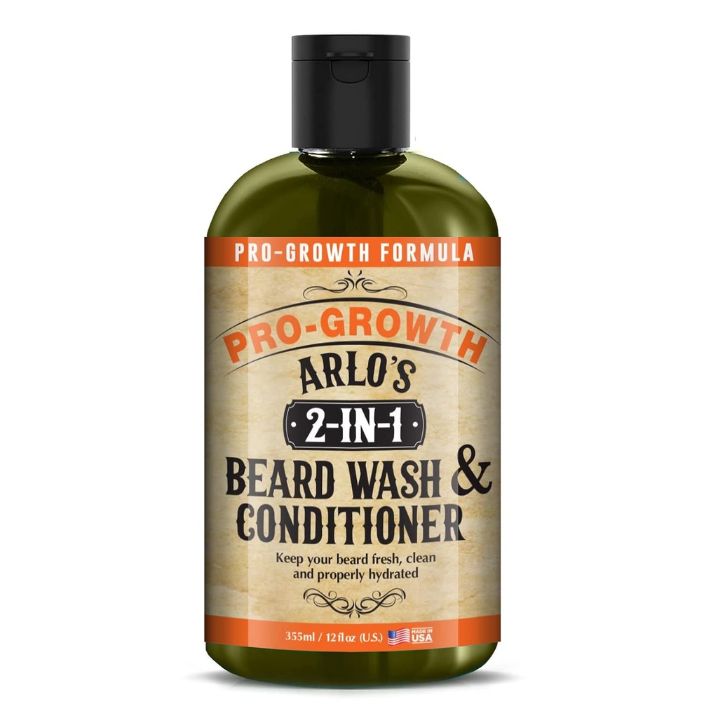Arlos 2-i-1 Skjeggvask og balsam 12 oz. - Pro Vekst Formula