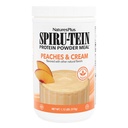 NaturesPlus Spiru-TEIN Skake - Peaches & Cream Flavor - 1,1 lbs, Spirulina Protein pulver - Plant Basert måltid erstatning, vitaminer og mineraler For energi - Vegetarisk, Glutenfri - 15 Serveringer