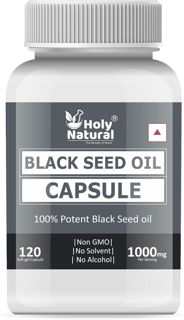 Svart Seed Olje Softgel Capsule – 500mg (120 Softgel) Premium kvalitet kaldt presset Nigella Sativa Seeds Olje I 2 måneders Supplement I Rik Tymimoquinon, Vitamin E & Omega 3 6 9