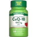 Naturens sannhet CoQ10 100 mg | 120 Softgels | høy absorpsjon | Ikke-GMO & Glutenfri Coenzym Supplement | med svart pepper ekstrakt