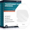 Transparent filmkjoling 2.36" x 2.75", 100 pakker Vanntett sårbandasje klesmerker, sårdeksellapper for Post Kirurgisk dusj, IV Shield, Tattoo Aftercare Bandage