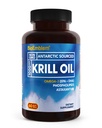BioEmblem Antarctic Krill Oil Supplement | 1000mg | Omega-3 Olje med høyt nivå av EPA + DHA, Astaxanthin og Fosfolipider | No Fishy Aftertaste | 60-Count Non-GMO Softgels