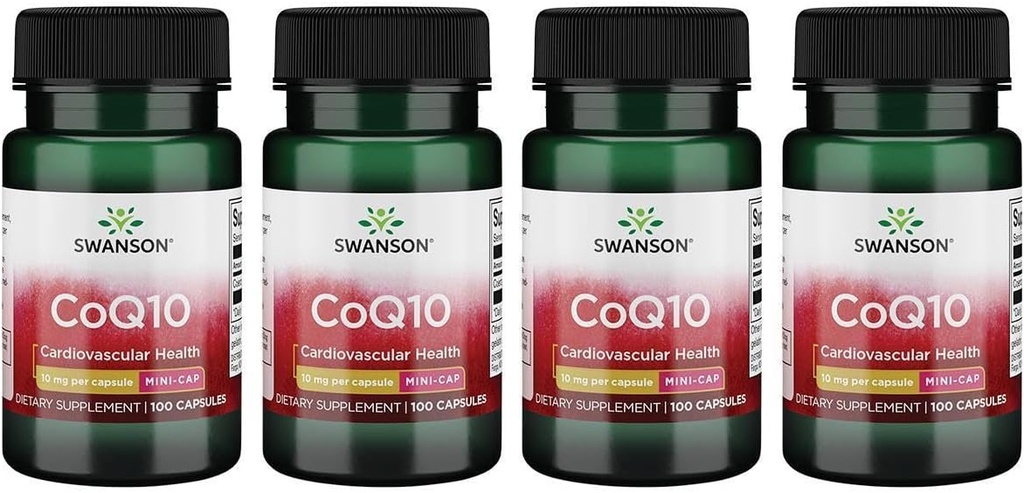 Swanson Coq10 - Mini Cap 10 mg 100 Caps (4 Pakke)