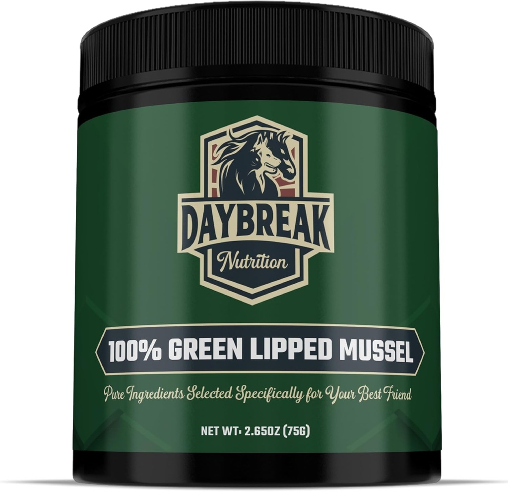 Pure Green Lipped Mussel pulver for hunder og katter - 100% New Zealand Grønn Lipped Mussels - Anti Inflammatory Supplement & vitaminer for å hjelpe din kjæledyr håndtere artritt, ledd smertelindring - 75 gram