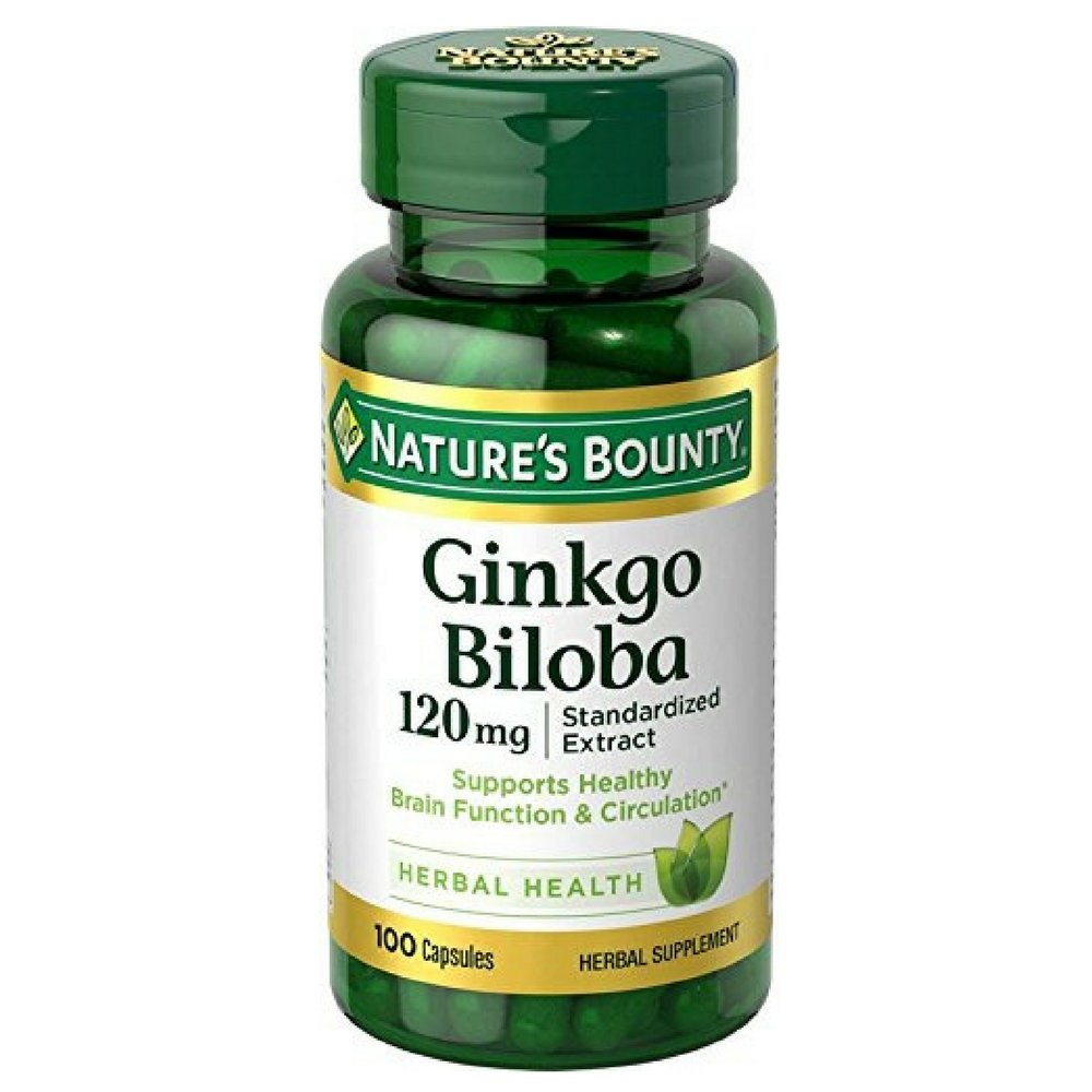 Naturens Bounty Ginkgo Biloba 120 mg 100 ea (pakke med 4)