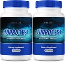 Rise Labs TurboTest Diett piller for menn, TurboTest kapsler for sunnere kropp, TurboTest maksimal styrke formel, TurboTest Advanced Supplement vurderinger (120 kapsler) (Pack of 2)
