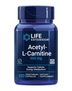 Livsforlengelse Acetyl-L-karnitin, Acetyl-L-karnitin, Vitamin C, Hjerne, Mood & Nerve Helse, Cellulær energi, 3-måneders forsyning, Glutenfri, Ikke-GMO, Vegetarisk, 100 kapsler