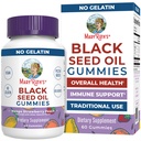 MaryRuth Organics Black Seed Oil Gummies | Svart Cumin Seed Oil Supplement | Tradisjonelt brukt til immun støtte og kardiovaskulær helse | Vegan | Ingen Gelatin | Pectin Basert | 60 Gummies