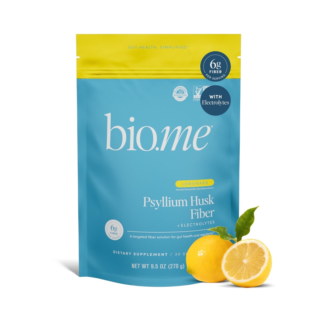 Fiber Rescue (6g Per Serving) - Psyllium Husk pulver for Digestive Helse & Bleating Relief, Sukkerfri sitronade Prebiotisk Oppløselig Fiber Powder, Non-GMO Fiber Supplement, Glutenfri - 30 Services