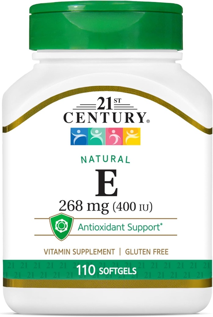 21. århundre E 400 I.U. Naturlige (D-Alfa) Softgels, 110-land