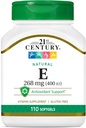 21. århundre E 400 I.U. Naturlige (D-Alfa) Softgels, 110-land