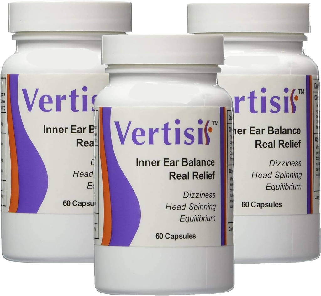 Equitab Vertisil Vertigohelp to Relieve Vertigo Symptomer inkludert svimmelhet og hemmskontrollpakke 3