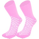 HCS Non-Slip sykehus sokker med grep for kvinner og menn (6 par) - 360 All-Around Tread Non-Slip Sokker for eldre/Seniors - Hospital Grip Sokker, Fall Risiko pasient Slippers (Pink, Regular)