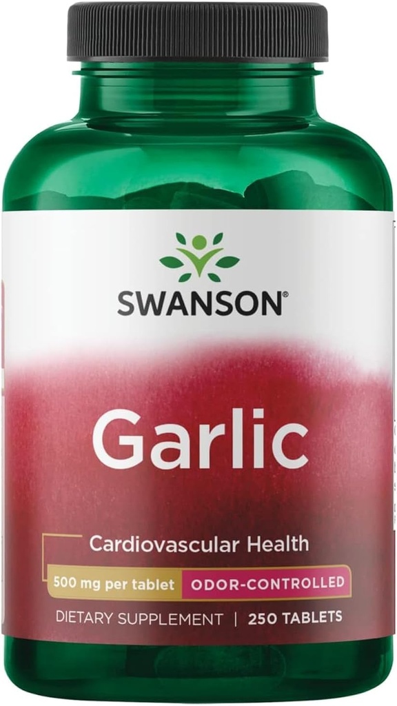 Swanson beste hvitløk Odor-CNTRL 500MG 250 TAB