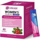 OMOGS Women's Probiotic, 120-million-CFUs, 18 Strains, med 3 Prebiotika og Cranberry Extract, Hjelp for immunforsterkning, Digestiv helse, Gut helse og Vaginal helse