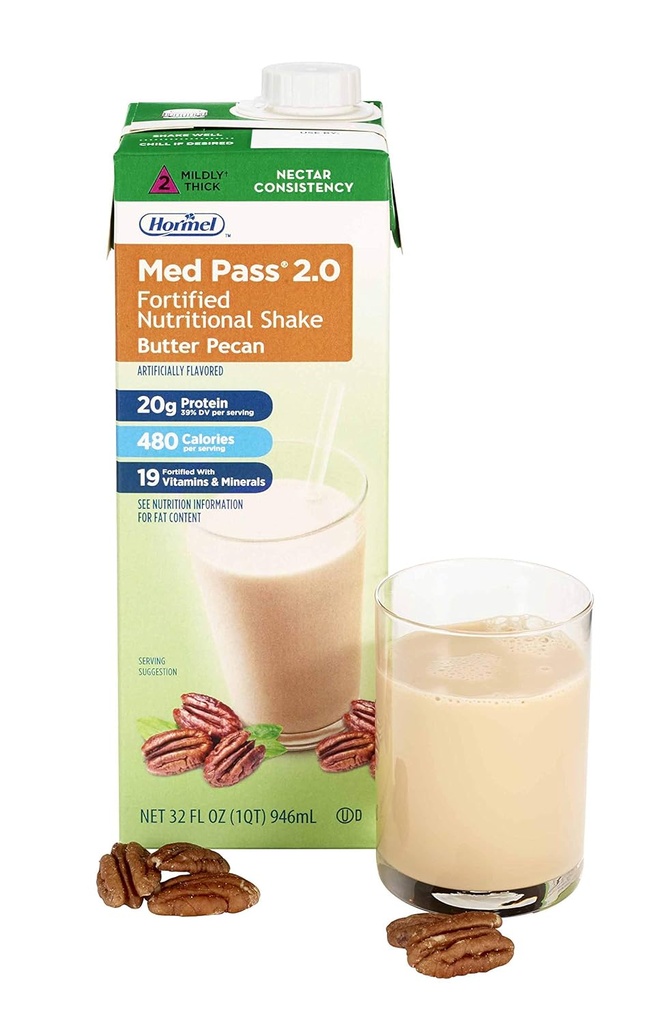 Med Pass 2.0 Butter Pecan Flavor 32 oz. Boks klar til bruk, 46463 - solgt av: Pack of One