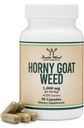 Horny Goat Weed for menn og kvinner - Ingen fyllstoffer (Max Styrke Epimedium Std. til 20% Icariins) 1000 mg per servering, 90 kapsler (Mann Enhancement Supplement) by Double Wood