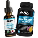 Lympatisk Drenasje Supplements Drops & Piller - Organisk lymfatisk støtte flytende dråper rense kapsler med Echinacea, Ginger, Dandelion, Rød Rot Supplement Lymf Node Detox Cleanse System Drainage