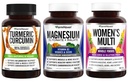 FarmHaven Magnesium + Multivitamin For kvinner + Turmeric Curcumin med BioPerine Black Pepper