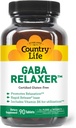 Country Life GABA Relaxer – 90 tabletter | Rapid release formel for avslapning, stress og søvn støtte | Med GABA, Aminosyrer og B vitaminer | Certified Vegan, Glutenfri, Ikke-GMO