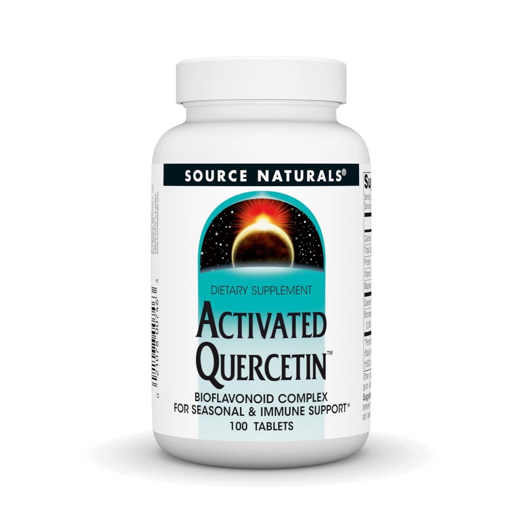 Source Naturals Activated Quercetin - Plant-Derived Bioflavonoid Complex - Seasonal & Immune Defense - 100 Vegetarvennlige tabeller