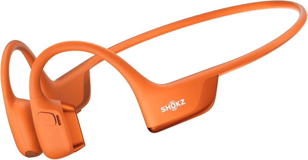 SHOKZ New Openrun Pro 2 - Open-Ear, Bone Conduction Sport hodetelefoner - med reflekterende stripe - Sweat Resistant, Treningshodetelefoner - Sikker, trådløs, komfortabel Fit-Deep Bass og Smart Mic App