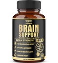 agobi 9in1 Brain Support Supplement - Blandet med Ashwagandha, Panax Ginseng, Gotu Kola, Ginkgo Biloba, Svart Pepper og mer - Nøyaktighet, Fokus, Minne & Energi Booster - 150 kapsler i 5 måneder