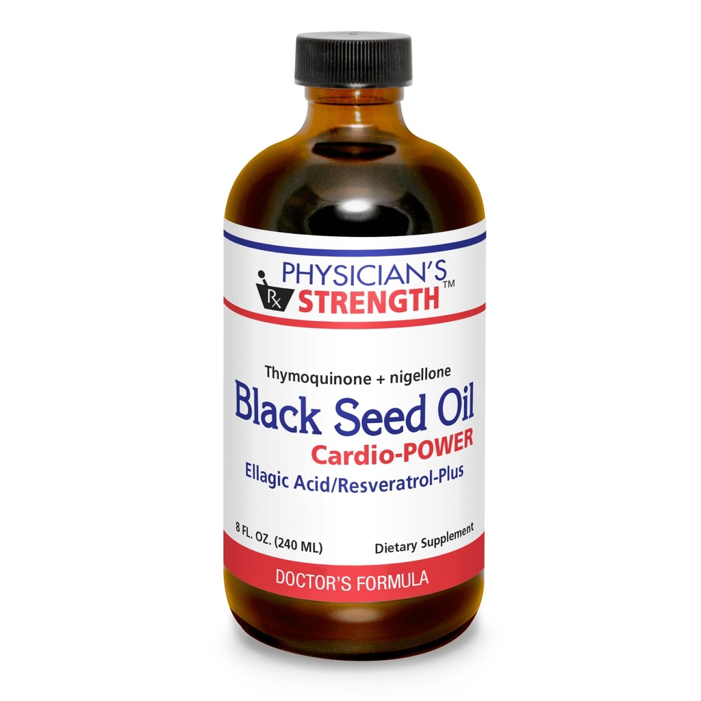 Legens styrke svart frø Cardio-Power - 8 fl oz - Ellagic Acid / Resveratrol-Plus - støtter bedre helse - Non-GMO - 48 Services