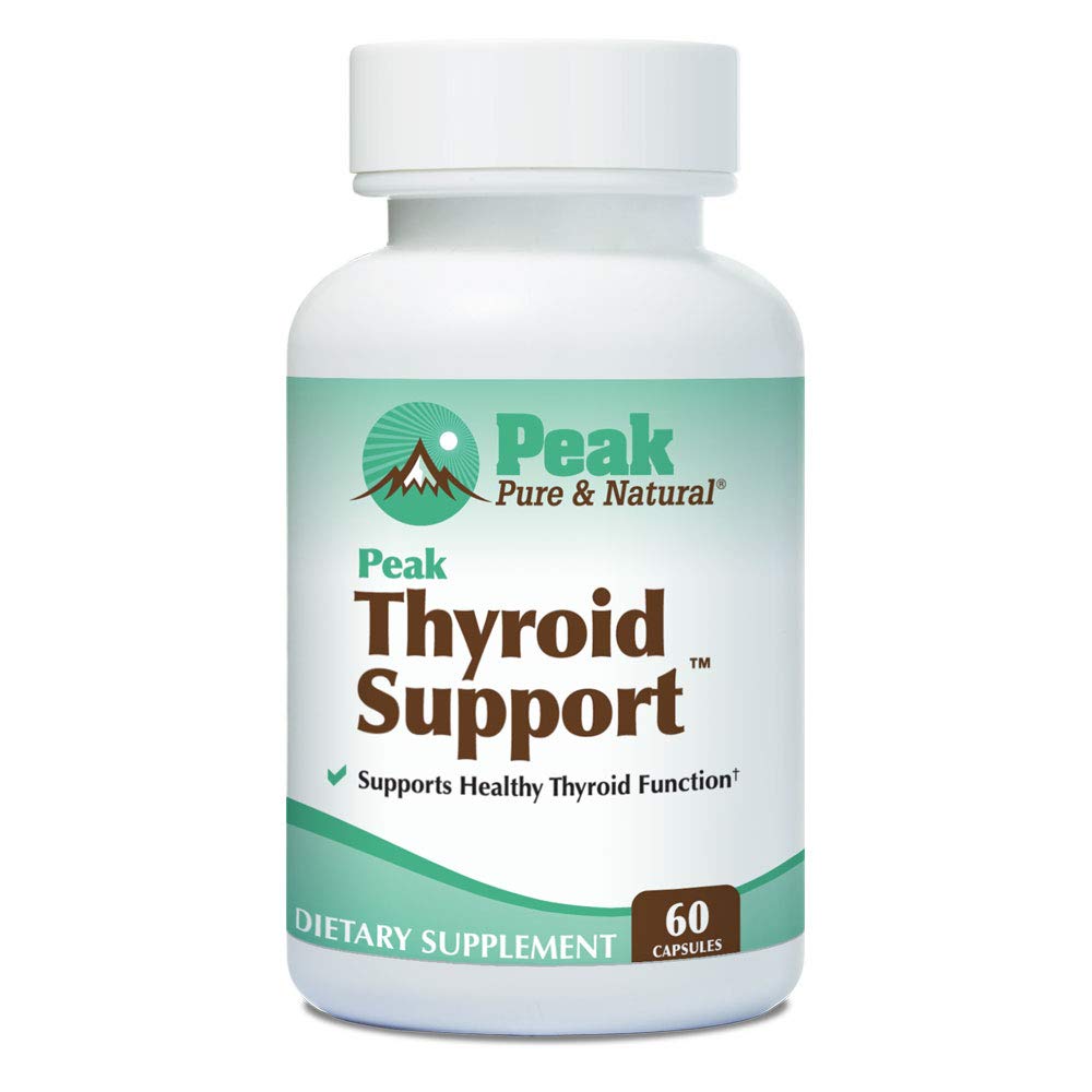 Thyroid støtte av Peak ren og naturlig Thyroid Supplement og metabolisme Booster å støtte vekt vedlikehold ® jodin Supplement designet for underaktivt Thyroid ® 60 kapsler