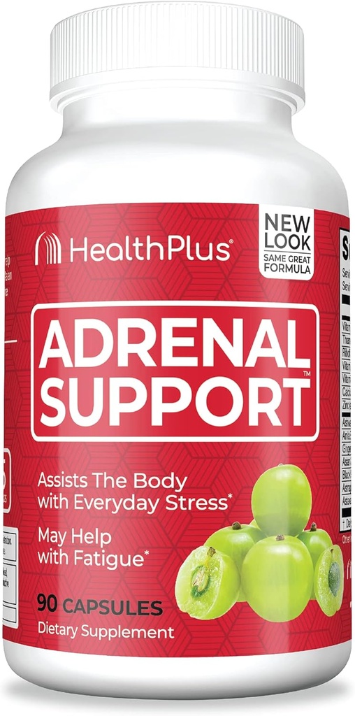 Helse Plus Adrenal rengjøring Ashwagandha kapsler for adrenal funksjon og antioksidant støtte og stress relief, 90 kapsler