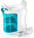 Dual Powered Nasal Irrigation System, Self-Cleaning og automatisk avfallssamling maskin,Sinus renser for forskjellige nasal symptomer lindring, nese renere maskin med 18 saltkapsler