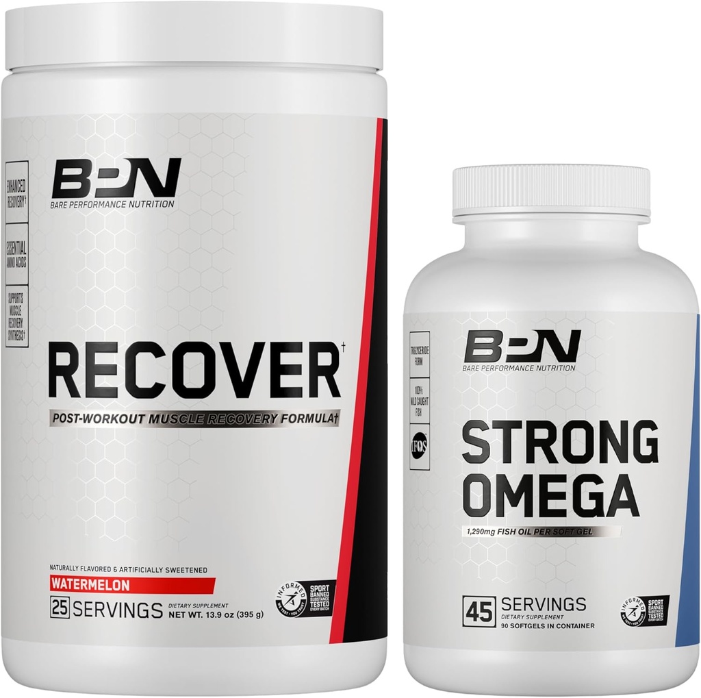BARE PERFORMANCE NUTRITION BPN gjenoppretting og sterk Omega Bundle