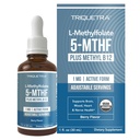 Økologisk Metyl Folat 1000 mcg + Metyl B12 Cofactor (300 serveringer) – Metabolsk aktiv 5-MTHF Form, organisk berry Flavor, flytende sublingual form – Mood, kognisjon, metylering, graviditet (1 oz)