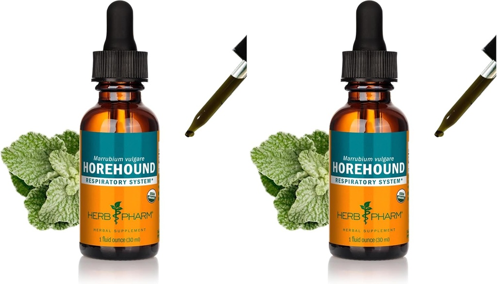 Herb Pharm Horehound flytende ekstrakt for respiratorisk systemstøtte - 1 Ounce (pakke med 2)