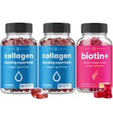 NutraCamps komplett hår, hud og negler Bundle - Biotin, kollagen, Keratin og mer