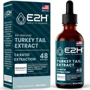 Tyrkia Tail Mushroom Extract - Raskere absorpsjon enn Tyrkia Tail Mushroom Capsules eller Powder - All-Natural Immune System & Digestive Support- Real Mushrooms Tyrkia Tail - 2 Fl Oz by E2H