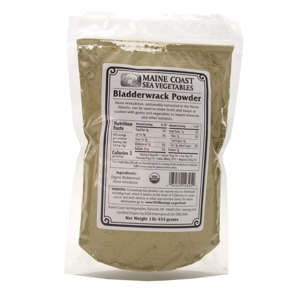 Bladderwrack pulver - Wild Atlantic - Organic Seaweed - Maine Coast Sea Grønnsaker - 1 pund