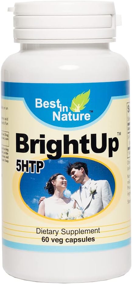 BrightUpTM-5 HTP - Sunn Mood Support Supplement med Griffonia simplicifolia ekstrakt, den mellomliggende metabolitten mellom Amino Acid L-tryptofan og Serotonin.
