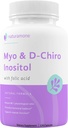 Myo-Inositol & D-Chiro Inositol Blande med 100% av daglig folat - 40:1 Fysiologisk forhold - Polycystisk ovari syndrom (PCOS), Hormonal Balance og ovarian støtte 120 kapsler