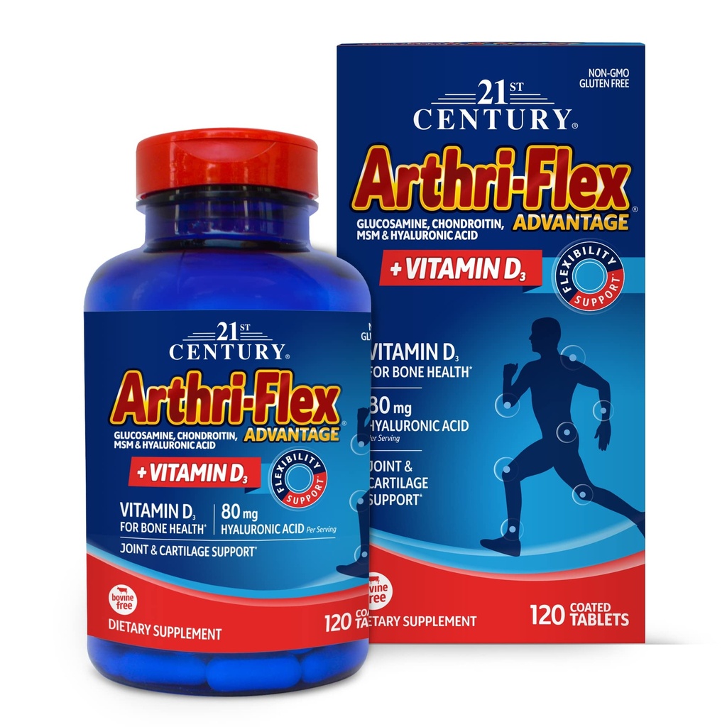 21. århundre Arthri-Flex fordel + vitamin D3, 120 belagte tabletter