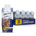 Glucerna Protein Smart Diabetes Care Shake, Sjokolade, Diabetisk Måltid Erstatning for å støtte Blodsugar Management, 30g Protein, 150 kalorier, Klar til å drikke, 11-fl-oz flaske, 12 Pack
