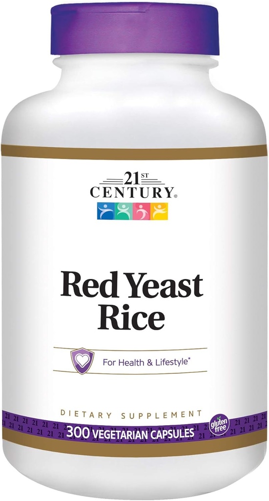 21st Century Red Yeast Rice Extract Veg Kapsler, 300 greve