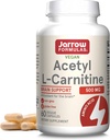 Jarrow Formler Acetyl L-karnitin Kapsler - 500 mg - 60 greve - For hjernens helse og fettsyremetabolisme - Grønnsaker Kapsler - Ikke-GMO - Glutenfri