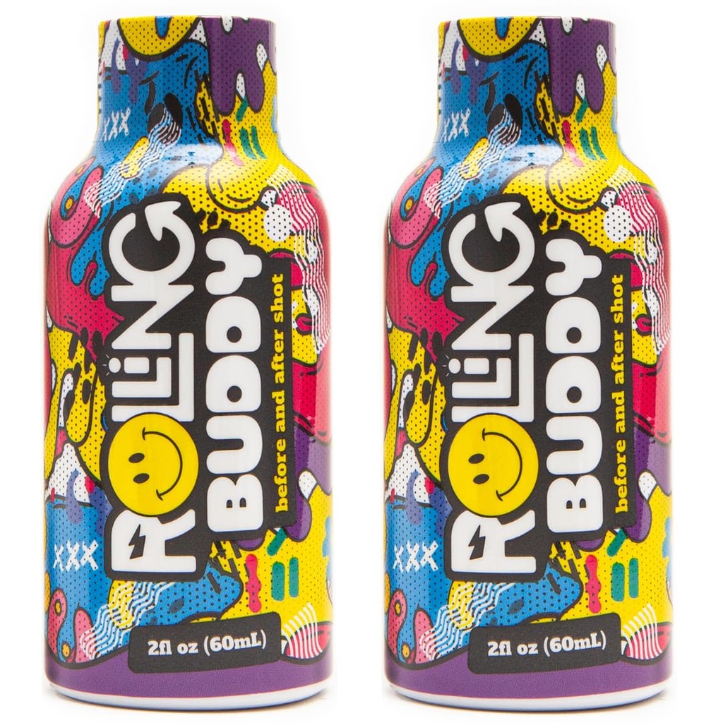 Pre and Post Rave Recovery Shot - Rave trygt, No 5HTP, Jaw Clench Relief, essensielle vitaminer for hjernen og kroppen beskyttelse før og etter Rave Antioksidant Shot 2-Pack (1)
