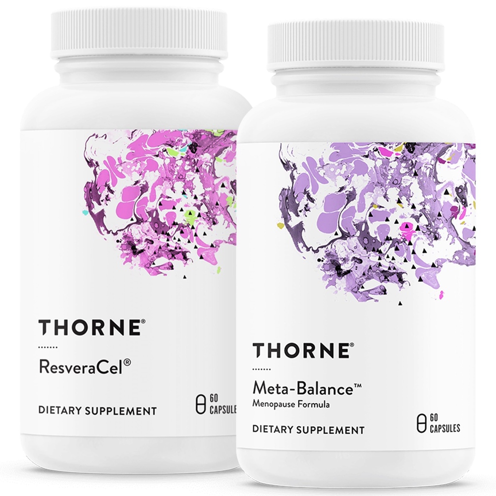THORNE - Healthy Aging & Menopause Støtte Bundle - ResveraCel & Meta-Balance - 30 til 60 Tjenester